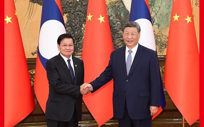 習(xí)近平會(huì)見(jiàn)老撾人民革命黨中央總書(shū)記、國(guó)家主席通倫